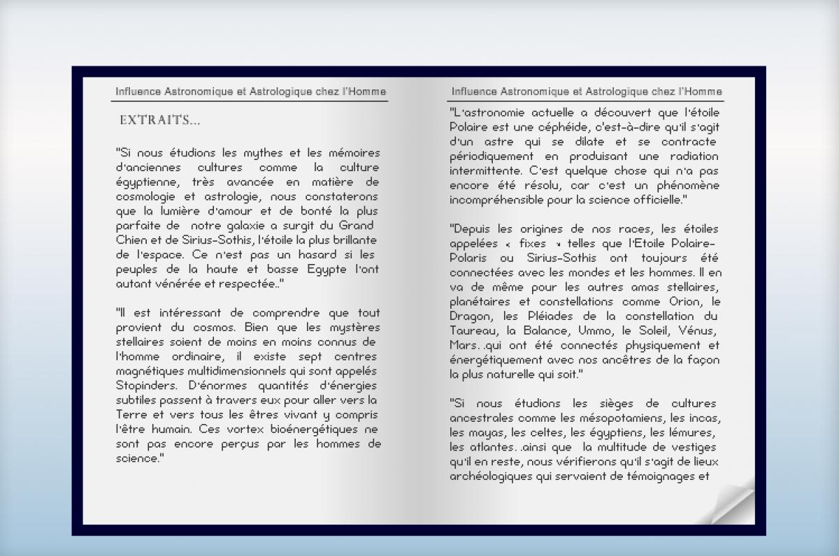 Extraits &quot;Influence Astronomique et Astrologique chez l’Homme&quot;